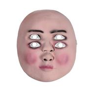 Mens Halloween Horror Mask: Four Eyes Latex Mask Halloween Easter Carnival Cosplay Props Costume Party Mask for Drama Performance