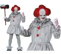 Mens Halloween Killer Clown Fancy Dress Costume Movie Clown Outfit New fg