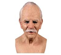 Mens Halloween Mask, Old Lady Mask Realistic Masks Latex Masks For Adults Halloween Mask Clown Face Coverings Unisex Adult Costumes Men for Adults Women Men Old Woman Man (006 Man,One Size)