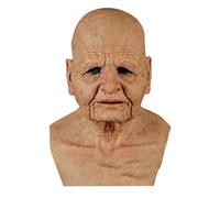 Mens Halloween Mask, Old Man Silicone Mask Realistic Masks For Adults Scary Latex White Face Covering Plastic Men's Costume (007 Woman,One Size)
