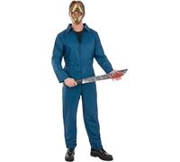Smiffys Adults Unisex Navy Boiler Suit Costume All in One Jumpsuit Halloween Fancy Dress Outfit for Men and Women. X-Large