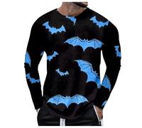 Mens Halloween Shirts for Men Adult, Short Sleeve Funny Comfortable Crew Neck Fear Element Holiday Party Casual Plus Size Ghostly Horror Prints Bloody Theme Dance Tops Performances Celebrations
