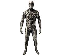 Men's Halloween Skeleton Costume - 3D Print Jumpsuit, Funny Bodysuit, Fancy Dress for Adults - Black