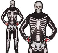 Fancy Dress Adult Skeleton Fiestas Guirca Black L