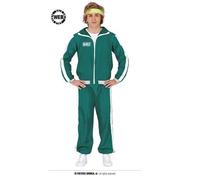 Men's Halloween Squid Game The Player Green Tracksuit Fancy Dress Costume