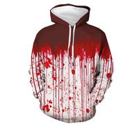 Mens Halloween Sweatshirts 3D Print Fleece Hooded Spooky Horror Knit Lightweight Sweatshirt Trendy Autumn Jumpers Cozy Sweater Loungewear Festive Celebration Top
