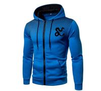 Mens Halloween Sweatshirts Blood Print Hooded Goth Tops Novelty Button Drawstring Skull Casual Stylish Pullover Cozy Sweater Loungewear Festive Celebration Top Blue