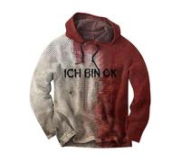Mens Halloween Sweatshirts Blood Print Hooded Spooky Horror Knit Button Drawstring Skull Casual Stylish Pullover Cozy Sweater Loungewear Festive Celebration Top Light Pink