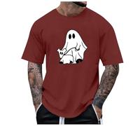 Mens Halloween T Shirt Halloween Clothes, Men's Halloween Costume T-Shirt 3D Print Photo-Realistic Short Sleeve Tshirt for Halloween Cosplay Costume