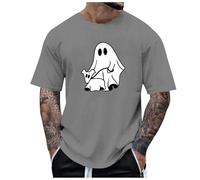 Mens Halloween T Shirt Halloween Clothes, Men's Halloween Costume T-Shirt 3D Print Photo-Realistic Short Sleeve Tshirt for Halloween Cosplay Costume