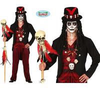 Mens Halloween Voodoo Witch Doctor Fancy Dress Costume Voodoo Papa Outfit New fg