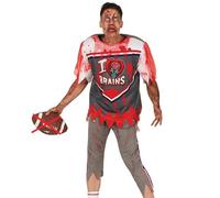 Mens Halloween Zombie American Footballer Fancy Dress Costume Men's Outfit fg