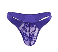 Men's Hammock Pouch Thongs and G-Strings Micro Jockstrap Athletic Supporters Briefs Sexy Comfort Bulge Enhancement Bikini with Ball Pouch Thong Underwear Sexy Classic Sports Plain Purple
