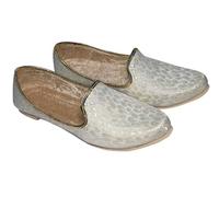 Mens Hand Made Punjabi Rajwai Jutti Khussa Mojari Traditional Shoes Art-LR 22 (Cream, UK Footwear Size System, Adult, Men, Numeric, Narrow, 11)