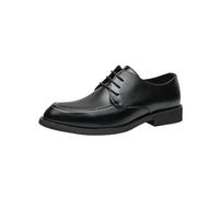 Mens Hand-Stitched Detailing Dress Oxford Formal Shoes Spanish Leather Fashion Lace Up Wingtip Prom Wedding Anti-Slip Non Slip Resistant Casual Shoe Tuxedo(Negro,10 UK)