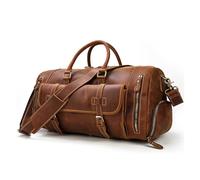 Men's Handbag Men's Leather Handbag Single Shoulder Straddle Bag with Shoe Position Cowhide Duffel Bag