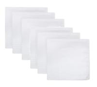Men's Handkerchiefs 100% Pure Cotton Gents Hankies | Soft Pocket Squares Hankies Washable & Reusable for Grooms,Weddings,Celebration,Party,Father's Day Gifts | Size 40 x 40cm (White (6 Pack))