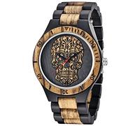 Men's Handmade Wooden Watches Mens Lightweight Analog Quartz Wood Mens Wrist Watch, Q1085, Quartz Movement
