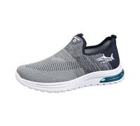 Men's Hands- Slip On Sneakers | Laceless Walking Shoes for Gym/Travel/Gentle Cushion for Every Step Blue