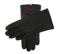 Men's Handsewn Three-Point Silk-Lined Leather Gloves - BLACK / 10