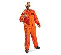 Mens Hannibal Lecter Lector Jumpsuit Prisoner Halloween Fancy Dress Costume Outfit STD & XL (STD) Orange