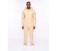 Mens 'HANNINGS' Hoodie & Jogger Tracksuit Set - Stone
