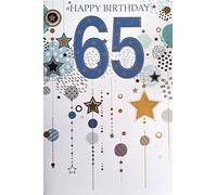 Men's Happy 65th Birthday Card. 19.5x13.5cm