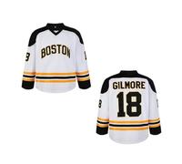 Men's Happy Gilmore Jersey 18 Adam Sandler 1996 Movie Hockey Jerseys Black Stitched S-XXXL, White, Large