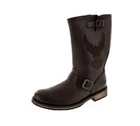 Mens Harley-Davidson Biker Boots Clint - Brown Leather Size 12