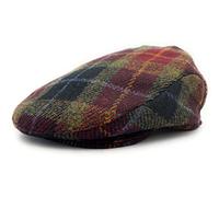 Mens Harris Tweed Flat Cap Comfort Fit Quilted Lining Made in Scotland S-XXL (UK, Alpha, S, Rust Check)