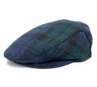 Mens Harris Tweed Flat Cap Comfort Fit Quilted Lining Made in Scotland S-XXL (UK, Alpha, XL, Black Watch)