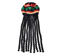 Mens Hat With Dreadlocks - Jamaican Hat With Faux Dreadlocks | Reggae Inspired Knitted Cap, Style Hat | Perfect For Costumes, Festivals,
