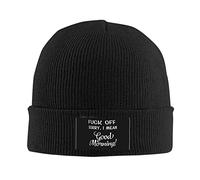 Mens Hats, Fuck Off I Don't Mean to Be Rude But Shut Up and Thick Skull Cap Adjustable Knit Cuffed Winter Hat Unisex for Yoga Running Outdoor