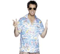Mens Hawaiian Fancy Dress Shirt Hawiin Hawaiiin Palm Tree Shirt New by Smiffys