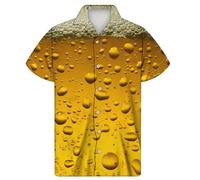 Mens Hawaiian Flower Shirts Button Down Short Sleeve Beach Shirts Summer Casual Aloha Shirts Men's Graphic tees Golf Polo Shirt Men Mens Sleeveless Vest Tank top (Yellow, L)