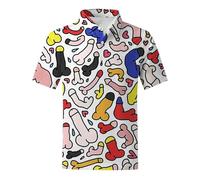 Men's Hawaiian Shirt Button Down Short Sleeve Floral Beach Aloha Funky Party Shirts Men's Holiday Shirts Loose Fit Hawaii Party A-Blue