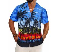 Mens Hawaiian Shirt S-3XL - Palm Tree Aloha Stag Beach Holiday Summer Party Fan