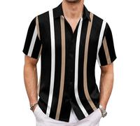 Men's Hawaiian Shirt Short Sleeve Casual Summer Beach Aloha Shirt Floral Button Down Tropical Hawaii Shirts (UK, Alpha, S, Regular, Regular, #17)