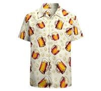 Mens Hawaiian Shirts Holiday Clothes, Romantic Summer Feel Individualistic Light and Elegant with Buttons Rich Layered Prints Vacation Soft and Chic Against the Skin