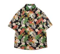 Mens Hawaiian Shirts Sale Clearance, Short Sleeve Casual Boho Floral Print Blouses Button Down Shirt Tropical Holiday Summer Beach T-Shirts Lapel Collared Top Men Vacation Tees Plus Size S-XXL