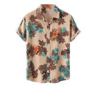 Men's Hawaiian Short Sleeve Button Down Shirts Men's Vintage Bowling Shirts Mens Short Sleeve Linen Shirt Cuban Beach Tops Pocket Shirts Men Short Sleeve Blouse Embroidered JANUK40430HOT1463