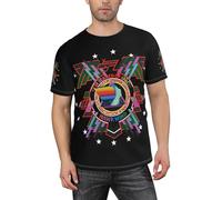 Men's Hawk*Wind English Rock Band T-Shirt Short Sleeve Printed Simple Versatile Shirt Trendy Sports Casual Crew Neck Top Tee L Multicolor