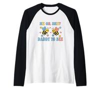 Mens He or She Daddy to Bee Raglan Baseball Tee