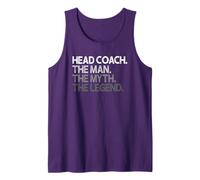Mens Head Coach Man The Myth Legend Gift Tank Top