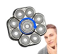 Mens Head Shaver - 9D Rotary Bladès for Baldhead, Universal Nine-Bladè Foil Shaver Accessory, Double-Ring High-Speed Electric Shaverr Replacement, ABS & Stainless Steel
