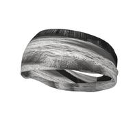 Men's Headbands Sport Sweatbands Moisture Wicking Wide Sweatband Stretchy Performance Headband Barn Black and White Wrist Bands Unisex Hairband Running Head Band for Men