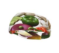 Men's Headbands Sport Sweatbands Moisture Wicking Wide Sweatband Stretchy Performance Headband Introduction of Various Vegetables Wrist Bands Unisex Hairband Running Head Band for Men