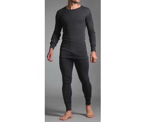 Mens Heat Holder Thermal Underwear Long Johns Charcoal Grey