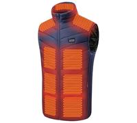 Mens Heated Gilet,Heated Vest Heating Body Warmers Clothes with 26 Heating Zone 3 Temperature Electric USB Rechargeable Thermal Jacket Winter Warm Vests Coat for Outdoor Camping Hiking(No Battery)