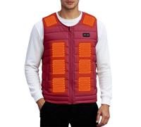 Men's Heated Gilets Zip Up Winter Sleeveless Jackets For Men Uk Crewneck Thermal Puffer Gilet Solid Color Lightweight Warmth Heated Vest Coat Tops With Pockets Outwear Lounge Fitted Vests